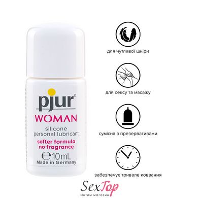 Змазка на силіконовій основі pjur Woman 10 мл, без ароматизаторів та консервантів спеціально для неї PJ10150 фото