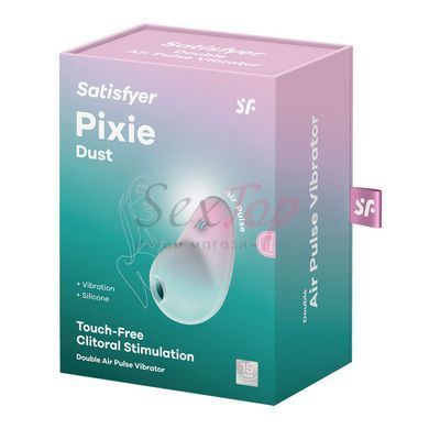 Вакуумний стимулятор з вібрацією Satisfyer Pixie Dust Mint/Pink - фото товару 6