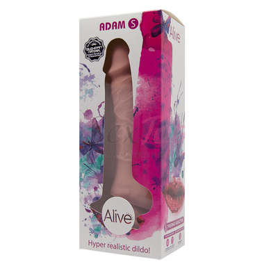 Фалоімітатор Alive Adam Flesh S, двошаровий, силікон + Silexpan, діаметр 3,5 см - фото товару 2