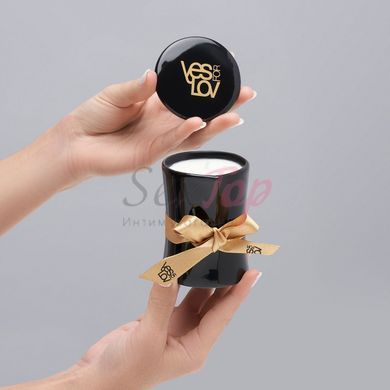 Масажна свічка YESforLOV MASSAGE CANDLE with bewitching scent 120 г, квітковий аромат, віск + олії - фото товару 2