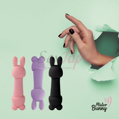Мінівібратор FeelzToys Mister Bunny Pink з двома насадками - фото товару 6