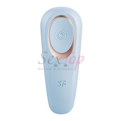 Вибратор для пар Satisfyer Double Classic Light Blue с одним моторчиком &mdash;  фото товара 4