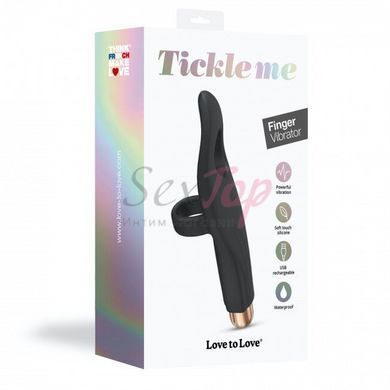 Вибратор на палец Love To Love Tickle me - BLACK ONYX перезаряжаемый, 3 варианта использования,  - 7