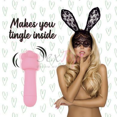Мінівібратор FeelzToys Mister Bunny Pink з двома насадками - фото товару 3