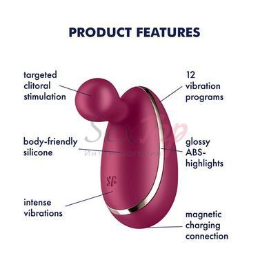 Вібратор для зовнішньої стимуляції Satisfyer Spot On 1 Berry, гнучкий відросток - фото товару 3