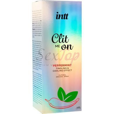 Збуджувальний спрей для клітора Intt Clit Me On Peppermint Cooling Effect 12 мл, охолоджувальний ефе - фото товару 3