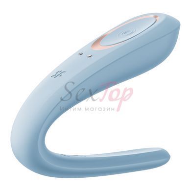 Вибратор для пар Satisfyer Double Classic Light Blue с одним моторчиком &mdash;  фото товара 2