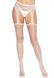 Панчохи-сітка Leg Avenue Net stockings with garter belt One size White, пояс, підв’язки SO8578 фото 3