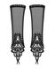Сетчатые митенки с кружевом Obsessive Luiza mittens One size, черные SO7289 фото 2