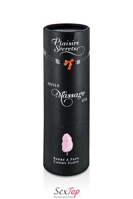 Масажна олія Plaisirs secrets Candy Floss (59 мл) з афродизіаками, їстівна, подарункове паковання SO1851 фото