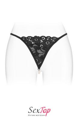 Трусики-стринги с жемчужной ниткой Fashion Secret VENUSINA Black SO2248 фото