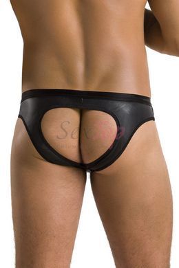 Чоловічі сліпи з вирізами Passion 041 SLIP JOE S/M, Black екошкіра, відкриті сідниці - фото товару 2