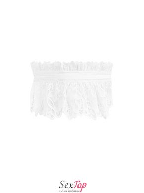 Ажурная подвязка Obsessive Amor Blanco garter, white SO7683 фото
