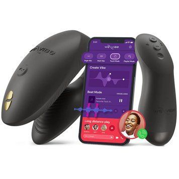 Смарт-вібратор для пар We-Vibe Chorus Pro Satin Black,  - 1