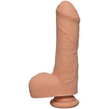 Фалоімітатор Doc Johnson The D - Uncut D - 7 Inch With Balls ULTRASKYN, діаметр 4,5 см, необрізаний,  - 1