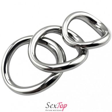 Стальное эрекционное кольцо на головку пениса Curved Penis Ring Large IXI61075 фото