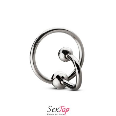 Уретральная вставка с кольцом Sinner Gear Unbendable - Sperm Stopper Solid, диаметр кольца 3,2см SO4622 фото
