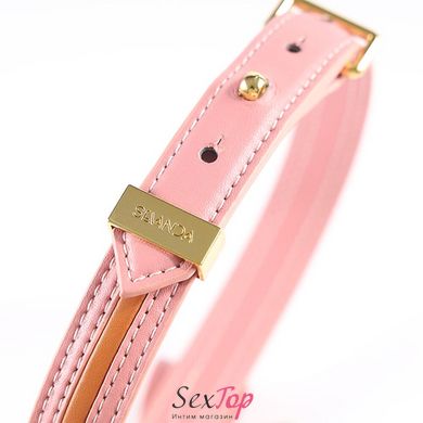 Повідець LOCKINK SEVANDA Love Heart Butterfly Leather Collar Set - Pink - SX0864