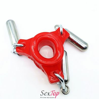SLUNG stretchy silicone weighted ballstretcher OXBALLS Red IXI60827 фото