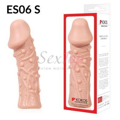 Насадка на член Kokos Extreme Sleeve ES.06 розмір S, потовщувальна, стимулюючий рельєф - фото товару 4