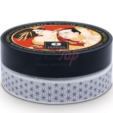 Смачна пудра для оральних пестощів Shunga Body Powder &ndash; Sparkling Strawberry Wine (75 гр) - фото товару 3