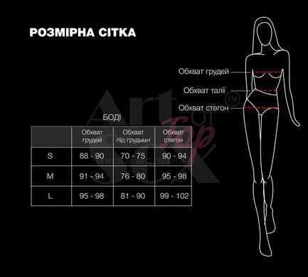 Боди Art of Sex - Jazz, цвет черный с эффектом мокрого бархата, Размер M,  - 3
