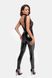 Комбинезон Noir Handmade F298 Libido Deep-V catsuit with collar and pearl chain - M &mdash; фото 2 из 8
