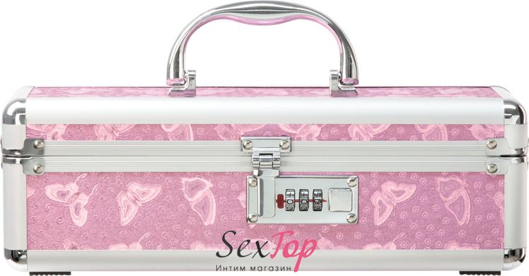Кейс для зберігання секс-іграшок BMS Factory - The Toy Chest Lokable Vibrator Case Pink з кодовим за SO5563 фото