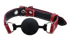 Кляп BDSM-NEW Snake ball gag silicone, black-red Черный / Красный 1