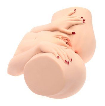 Мастурбатор-полуторс Naked Factory BARBIE, вагина + анус, 2 канала, очень реалистичный, сквозной,  - 1