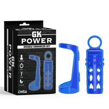 Вибронасадки на член синего цвета Chisa Double Enhancer Kit &mdash;  фото товара 1