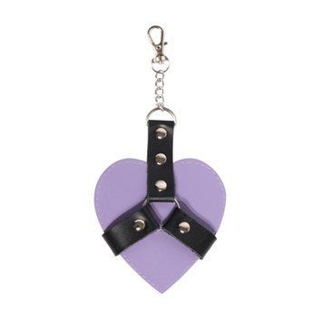 Брелок на карабине для ключей Art of Sex Chained Heart, Лаванда,  - 1