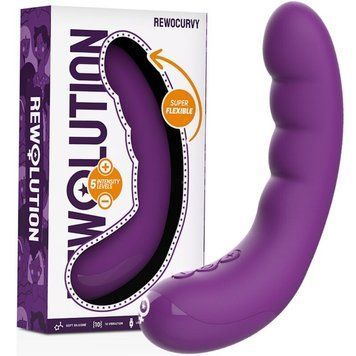Вибратор для точки G фиолетового цвета Rewolution Rewocurvy, Фиолетовый - 1