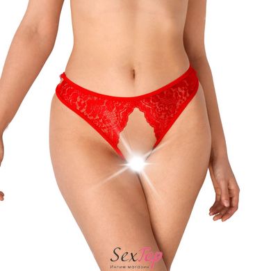 Кружевные трусики с открытым доступом Art of Sex - Mia, размер XS-M, Красный SO7466 фото
