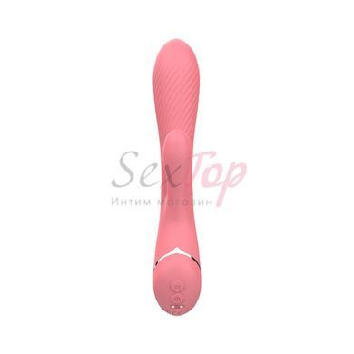 Вібратор вагінально-кліторальний рожевого кольору Chisa Lust Ripple Coney - фото товару 3