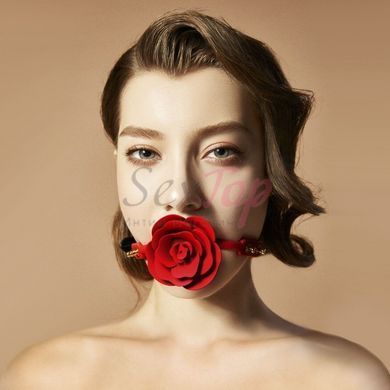 Роскошный кляп в виде розы Zalo - Rose Ball Gag, двойное использование,  - 6