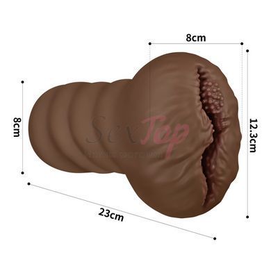 Мастурбатор вагіна для чоловіків коричневого кольору Lovetoy Aliens Pie Masturbator №1 - фото товару 2