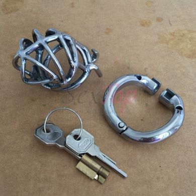 Пояс верности мужской БДСМ из нержавеющей стали серебристого цвета Bdsm4u ZC107 длина 65 мм &mdash;  фото товара 2