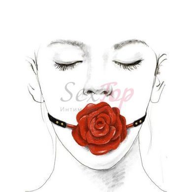 Роскошный кляп в виде розы Zalo - Rose Ball Gag, двойное использование,  - 4