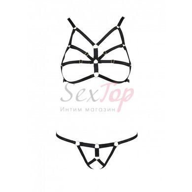 Комплект белья из стреп ARMANDA SET black S/M - Passion Exclusive &mdash;  фото товара 5