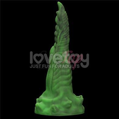 Подвійний вібратор монстр на присосці зеленого кольору Lovetoy Savage Charm Double Claw - фото товару 6