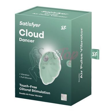 Вакуумний стимулятор з вібрацією Satisfyer Cloud Dancer Mint - фото товару 6
