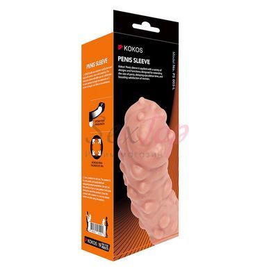 Насадка на член Kokos Penis Sleeve PS 003 L - фото товару 3