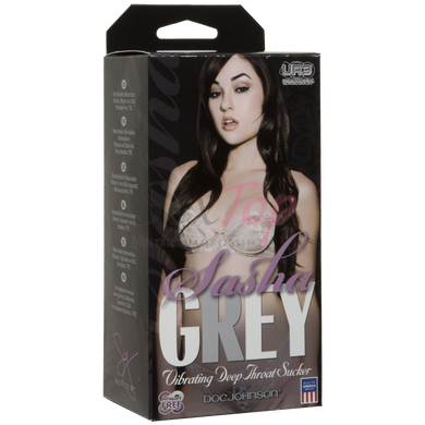 Вибромастурбатор ротик Doc Johnson Sasha Grey - Ultraskyn Vibrating Deep Throat Sucker, Телесный - 2