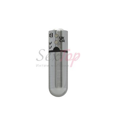 Вибропуля PowerBullet First-Class Bullet 2.5&Prime; with Key Chain Pouch, Silver, 9 режимов вибрации &mdash;  фото товара 5