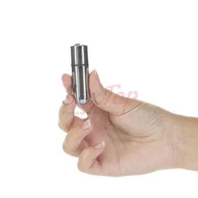 Вибропуля PowerBullet First-Class Bullet 2.5&Prime; with Key Chain Pouch, Silver, 9 режимов вибрации &mdash;  фото товара 2