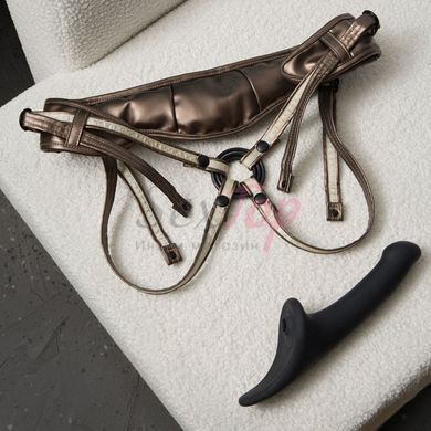 Вибронасадка для страпона с вакуумной стимуляцией Strap-On-Me Multi Orgasm Dildo M Black &mdash;  фото товара 6