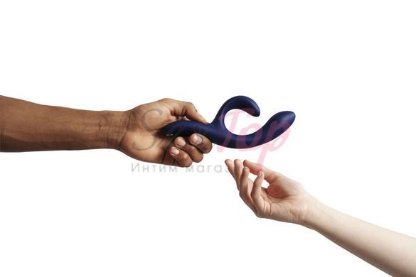 Смарт вибратор-кролик We-Vibe Nova Midnight Blue, эргономичный, регулируемый угол наклона ствола &mdash;  фото товара 12