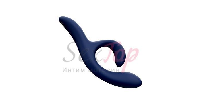 Смарт вибратор-кролик We-Vibe Nova Midnight Blue, эргономичный, регулируемый угол наклона ствола &mdash;  фото товара 3