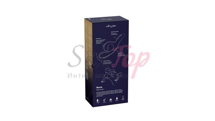 Смарт вибратор-кролик We-Vibe Nova Midnight Blue, эргономичный, регулируемый угол наклона ствола &mdash;  фото товара 10